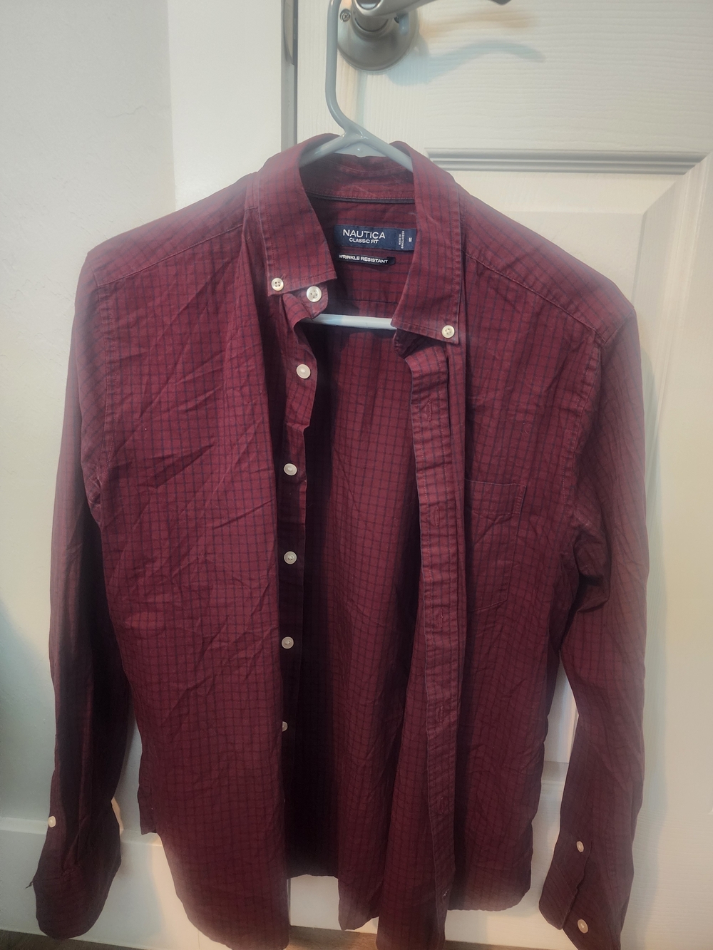 Nautica Men's Deep Burgundy Lightweight Shirt Jacket